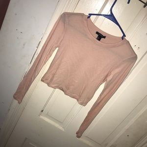 Basic forever 21 long sleeved cropped top
